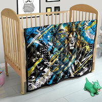 Saint Lucia Kings Cricket Quilt Born To Lead Caribbean Cricket Graffiti Splash Art