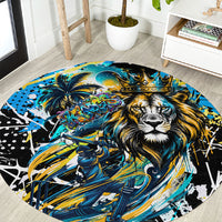 Saint Lucia Kings Cricket Round Carpet Born To Lead Caribbean Cricket Graffiti Splash Art