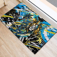 Saint Lucia Kings Cricket Rubber Doormat Born To Lead Caribbean Cricket Graffiti Splash Art