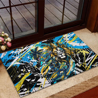Saint Lucia Kings Cricket Rubber Doormat Born To Lead Caribbean Cricket Graffiti Splash Art