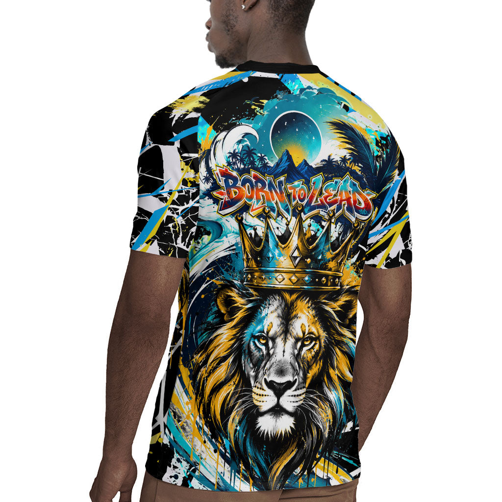 Saint Lucia Kings Cricket Rugby Jersey Born To Lead Caribbean Cricket Graffiti Splash Art