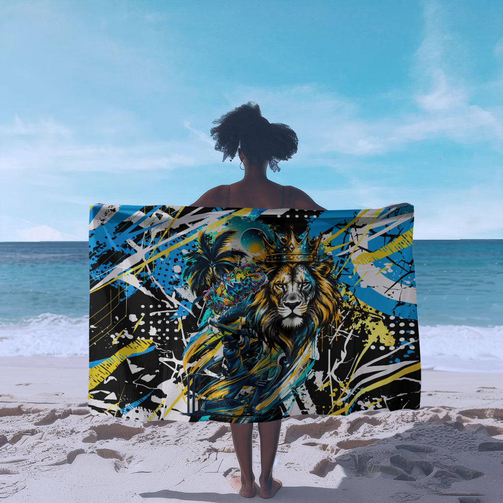 Saint Lucia Kings Cricket Sarong Born To Lead Caribbean Cricket Graffiti Splash Art