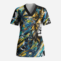 Saint Lucia Kings Cricket Scrub Top Born To Lead Caribbean Cricket Graffiti Splash Art