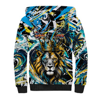 Saint Lucia Kings Cricket Sherpa Hoodie Born To Lead Caribbean Cricket Graffiti Splash Art