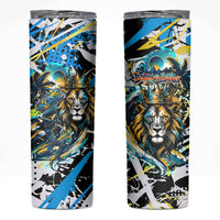 Saint Lucia Kings Cricket Skinny Tumbler Born To Lead Caribbean Cricket Graffiti Splash Art