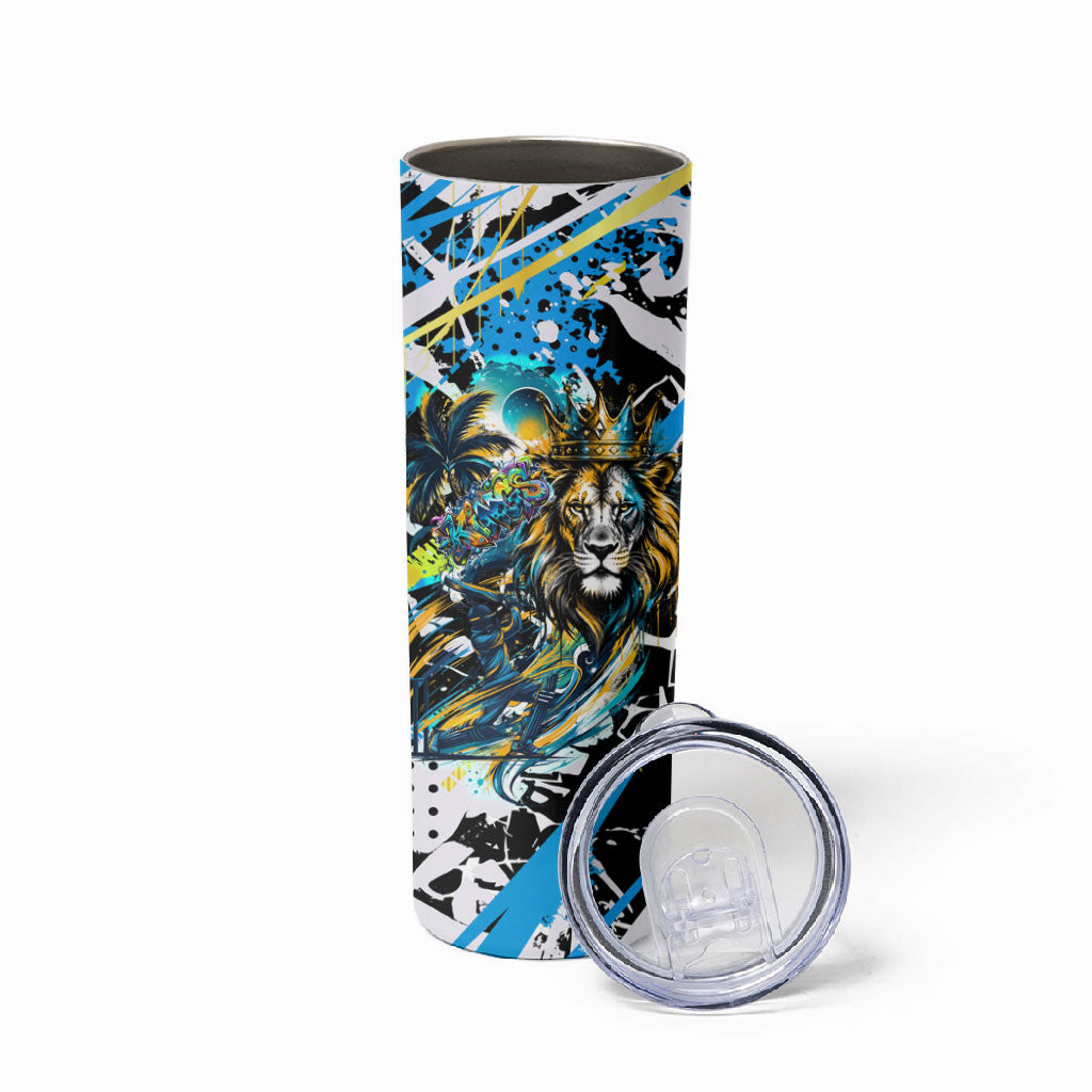Saint Lucia Kings Cricket Skinny Tumbler Born To Lead Caribbean Cricket Graffiti Splash Art