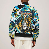 Saint Lucia Kings Cricket Sleeve Zip Bomber Jacket Born To Lead Caribbean Cricket Graffiti Splash Art