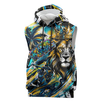 Saint Lucia Kings Cricket Sleeveless Hoodie Born To Lead Caribbean Cricket Graffiti Splash Art