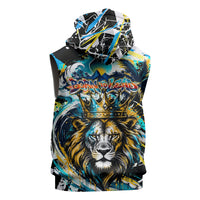 Saint Lucia Kings Cricket Sleeveless Zip Hoodie Born To Lead Caribbean Cricket Graffiti Splash Art