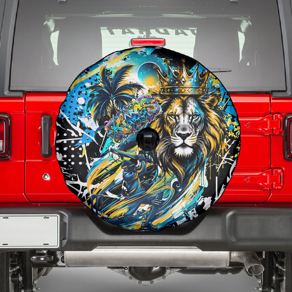 Saint Lucia Kings Cricket Spare Tire Cover Born To Lead Caribbean Cricket Graffiti Splash Art