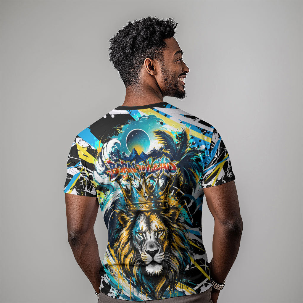 Saint Lucia Kings Cricket T shirt Born To Lead Caribbean Cricket Graffiti Splash Art