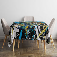 Saint Lucia Kings Cricket Tablecloth Born To Lead Caribbean Cricket Graffiti Splash Art