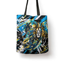 Saint Lucia Kings Cricket Tote Bag Born To Lead Caribbean Cricket Graffiti Splash Art