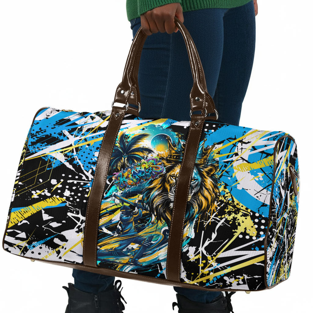 Saint Lucia Kings Cricket Travel Bag Born To Lead Caribbean Cricket Graffiti Splash Art