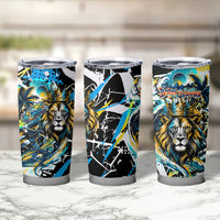 Saint Lucia Kings Cricket Tumbler Cup Born To Lead Caribbean Cricket Graffiti Splash Art