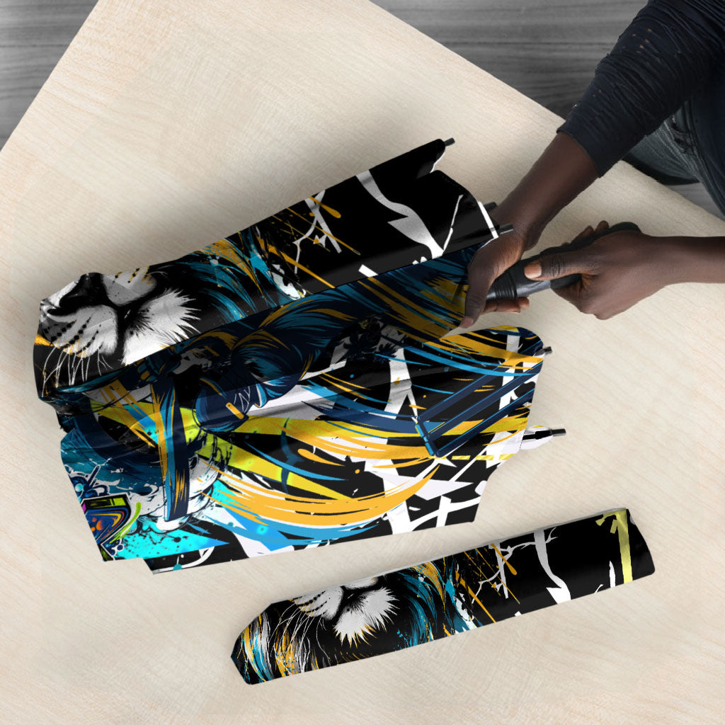 Saint Lucia Kings Cricket Umbrella Born To Lead Caribbean Cricket Graffiti Splash Art
