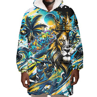 Saint Lucia Kings Cricket Wearable Blanket Hoodie Born To Lead Caribbean Cricket Graffiti Splash Art