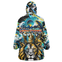 Saint Lucia Kings Cricket Wearable Blanket Hoodie Born To Lead Caribbean Cricket Graffiti Splash Art