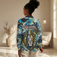 Saint Lucia Kings Cricket Women Casual Shirt Born To Lead Caribbean Cricket Graffiti Splash Art
