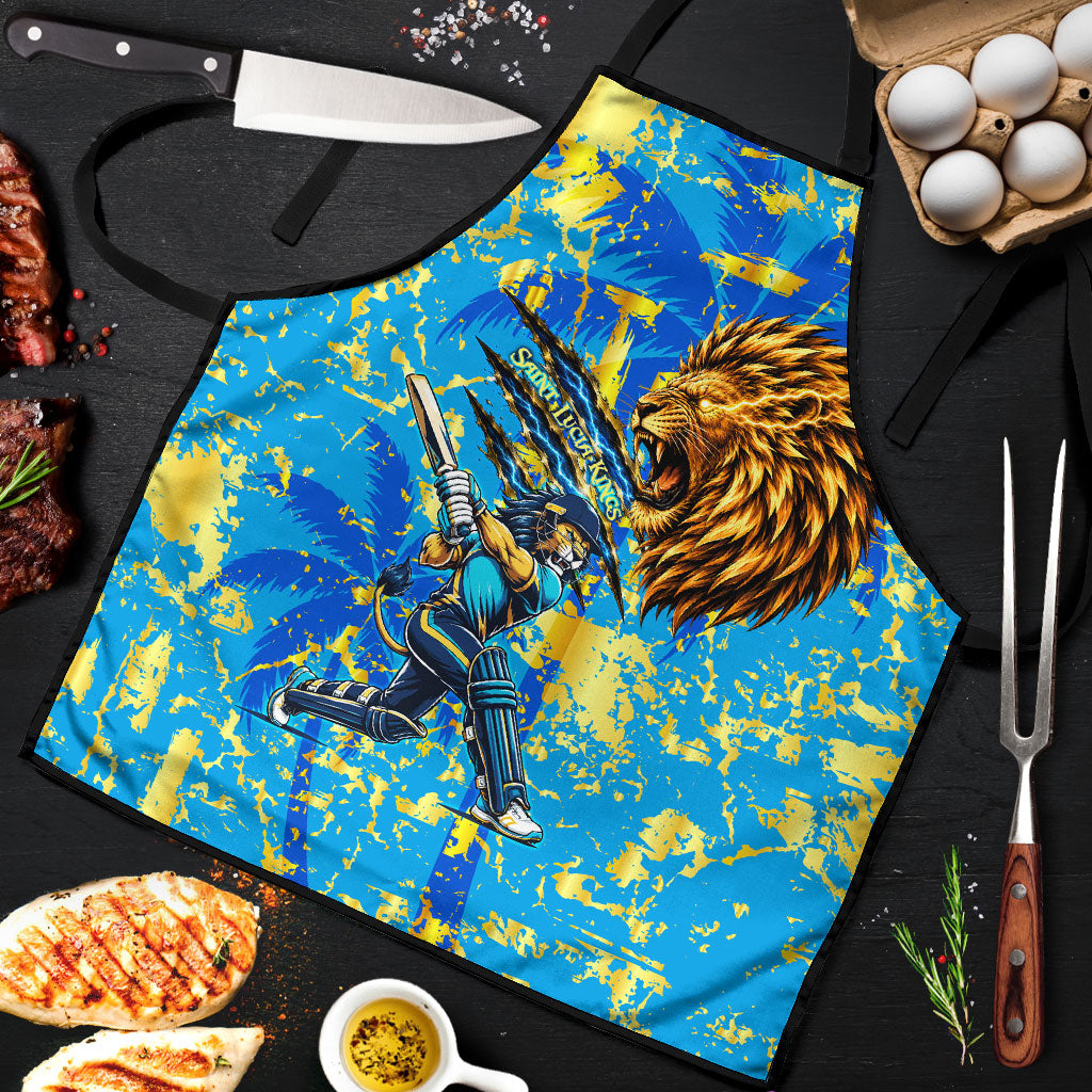 Saint Lucia Cricket Apron Kings Lion Unstoppable Mascot Art