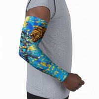 Saint Lucia Cricket Arm Sleeves Kings Lion Unstoppable Mascot Art