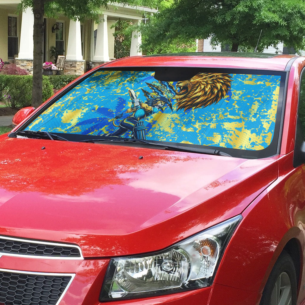 Saint Lucia Cricket Auto Sun Shade Kings Lion Unstoppable Mascot Art