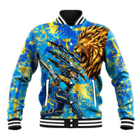 Saint Lucia Cricket Baseball Jacket Kings Lion Unstoppable Mascot Art
