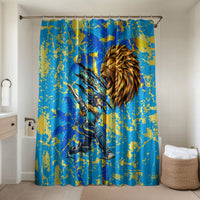Saint Lucia Cricket Bathroom Set Kings Lion Unstoppable Mascot Art