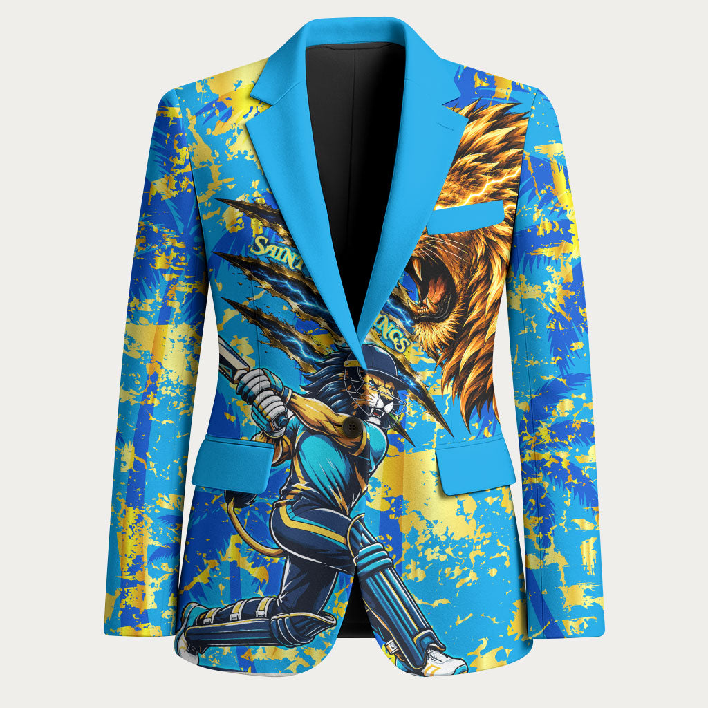 Saint Lucia Cricket Blazer Kings Lion Unstoppable Mascot Art