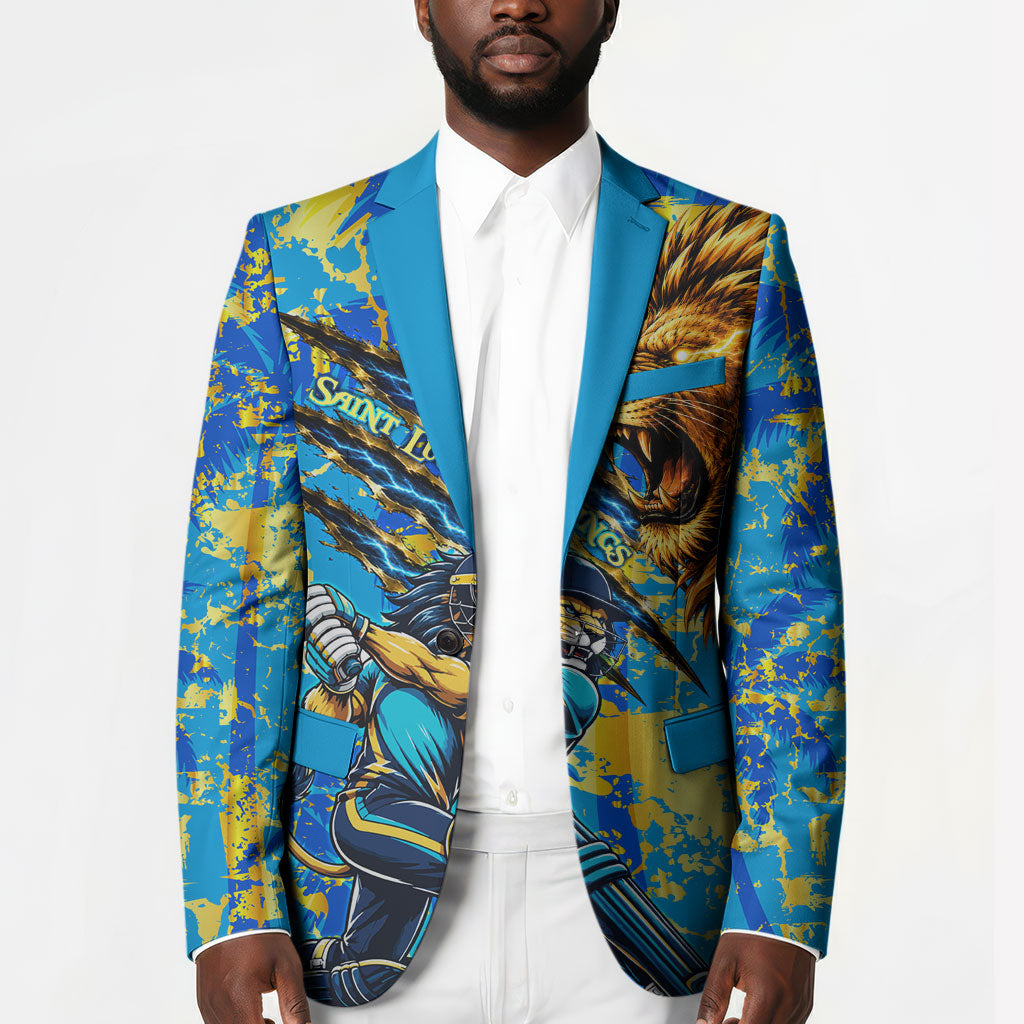 Saint Lucia Cricket Blazer Kings Lion Unstoppable Mascot Art