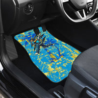 Saint Lucia Cricket Car Mats Kings Lion Unstoppable Mascot Art