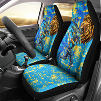 Saint Lucia Cricket Car Seat Cover Kings Lion Unstoppable Mascot Art