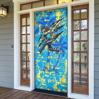 Saint Lucia Cricket Door Cover Kings Lion Unstoppable Mascot Art