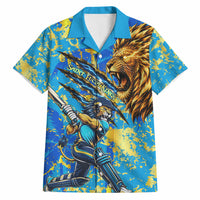 Saint Lucia Cricket Hawaiian Shirt Kings Lion Unstoppable Mascot Art