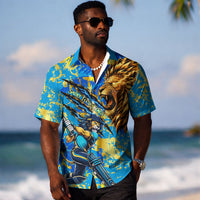 Saint Lucia Cricket Hawaiian Shirt Kings Lion Unstoppable Mascot Art