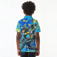 Saint Lucia Cricket Kid Polo Shirt Kings Lion Unstoppable Mascot Art