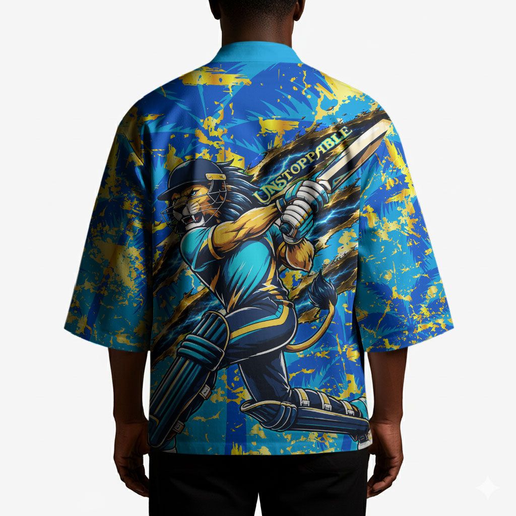 Saint Lucia Cricket Kimono Kings Lion Unstoppable Mascot Art