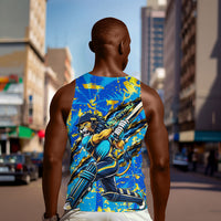 Saint Lucia Cricket Men Tank Top Kings Lion Unstoppable Mascot Art