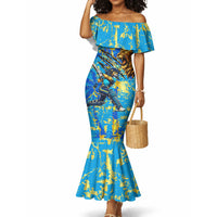 Saint Lucia Cricket Mermaid Dress Kings Lion Unstoppable Mascot Art