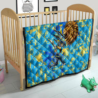 Saint Lucia Cricket Quilt Kings Lion Unstoppable Mascot Art