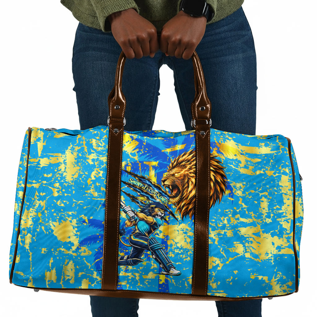 Saint Lucia Cricket Travel Bag Kings Lion Unstoppable Mascot Art