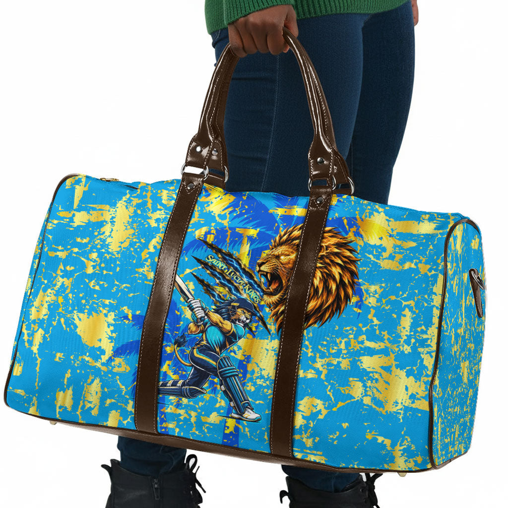 Saint Lucia Cricket Travel Bag Kings Lion Unstoppable Mascot Art