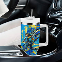 Saint Lucia Cricket Tumbler With Handle Kings Lion Unstoppable Mascot Art