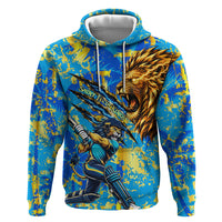 Saint Lucia Cricket Zip Hoodie Kings Lion Unstoppable Mascot Art