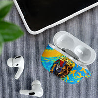 Saint Lucia Kings Cricket AirPods Case Crowned Lion And Parrot Half Style