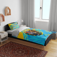Saint Lucia Kings Cricket Bedding Set Crowned Lion And Parrot Half Style