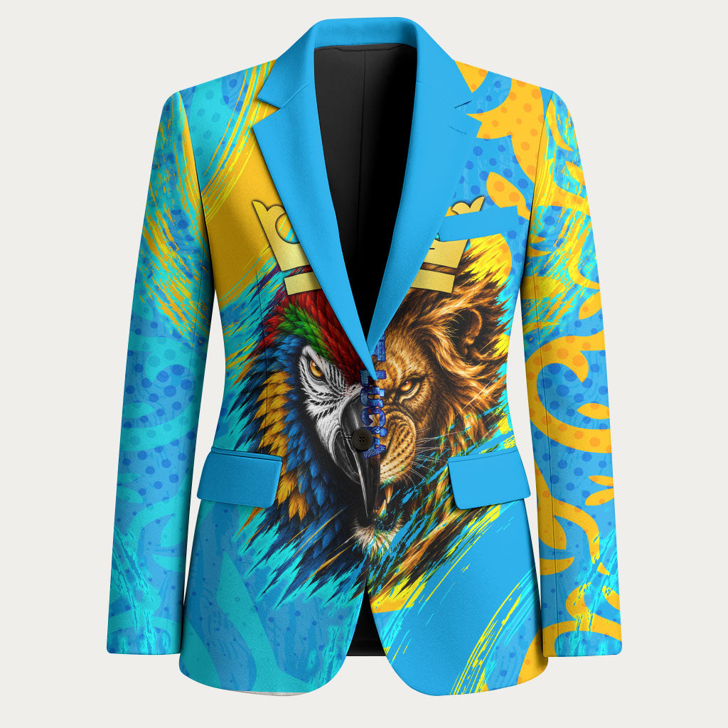 Saint Lucia Kings Cricket Blazer Crowned Lion And Parrot Half Style