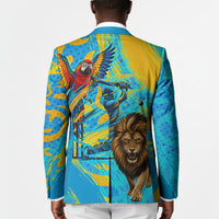 Saint Lucia Kings Cricket Blazer Crowned Lion And Parrot Half Style