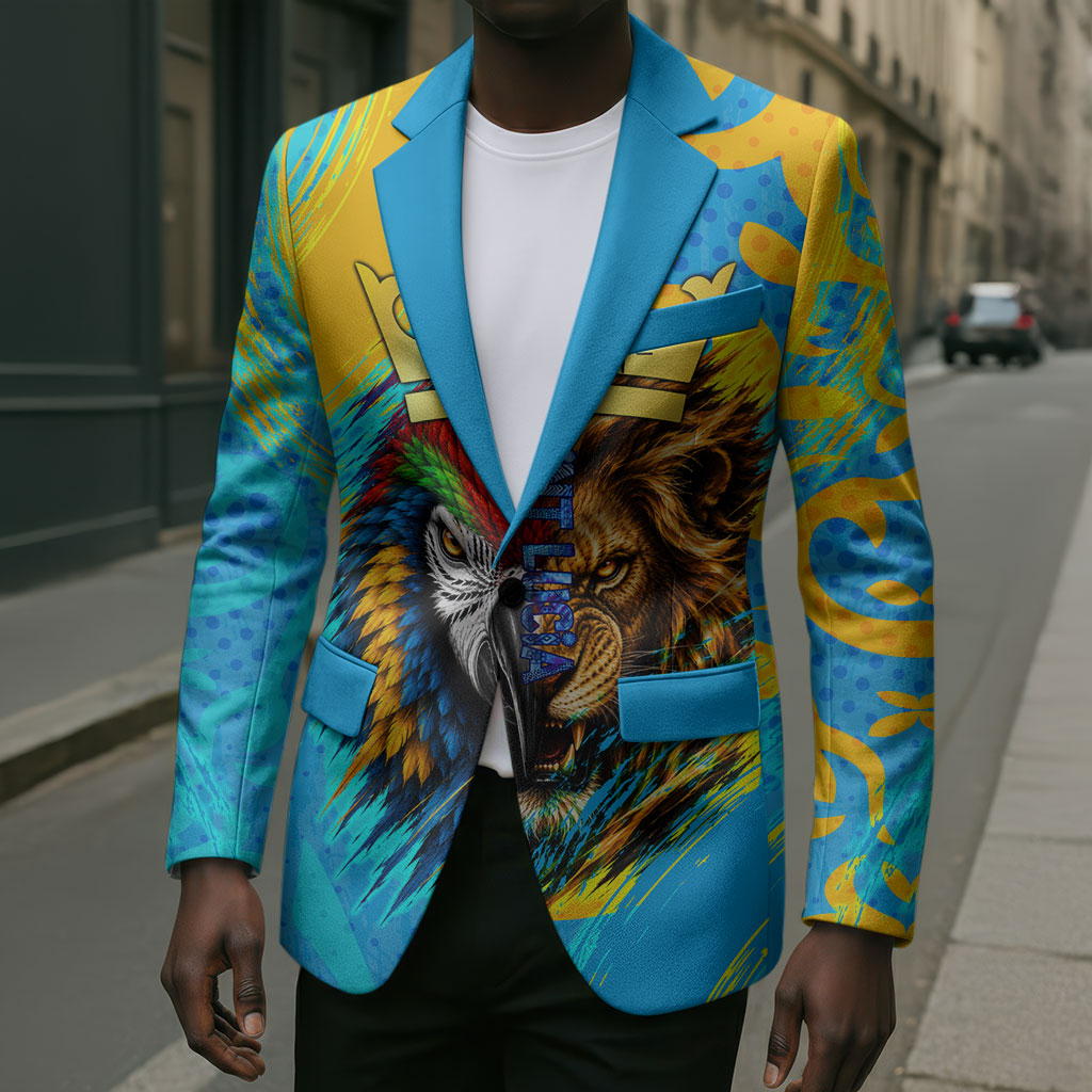Saint Lucia Kings Cricket Blazer Crowned Lion And Parrot Half Style