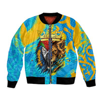 Saint Lucia Kings Cricket Bomber Jacket Crowned Lion And Parrot Half Style